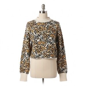 Rachel Comey x Target‎ Tiger Stripe Knit Pullover Sweater M Cropped Statement